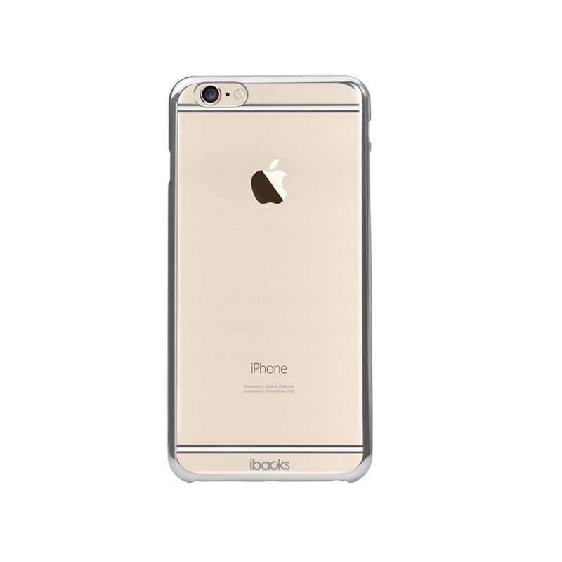 iBacks iFling Electroplating Transparent Case for iPhone 6 Plus Silver