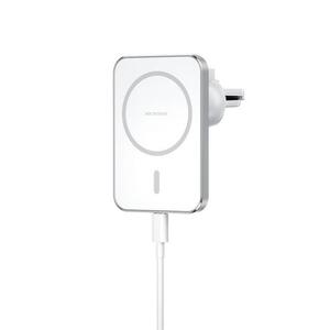 WK Design Flash Series Magnet Wireless Charging Car Charger 15W White (WP-U96)