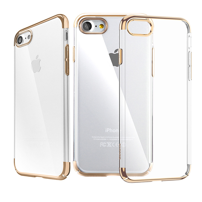 Baseus Slim Case For iPhone 7/8/SE 2020 Transparent Gold