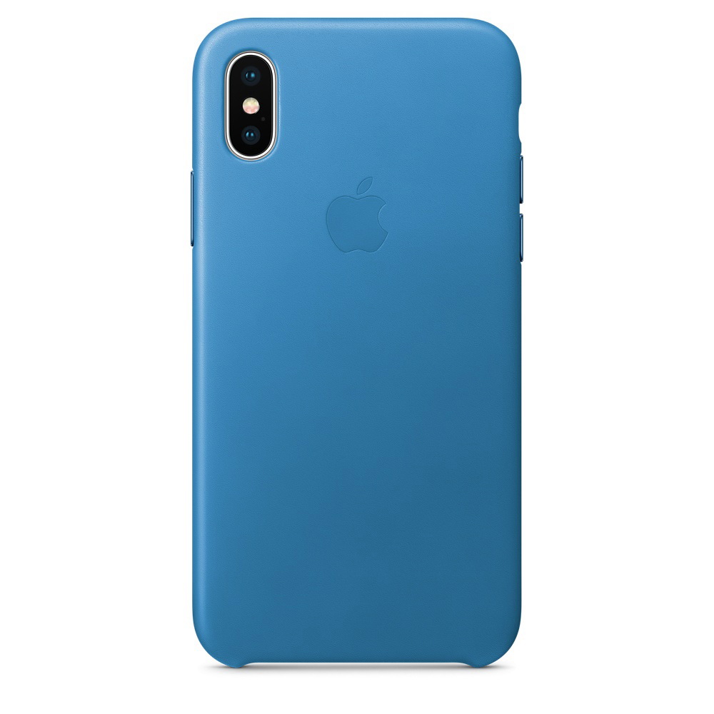 Реплика iPhone X Leather Case Bright Blue (MQTH2FE/A)