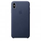 Репліка Apple Leather Case For iPhone XS Max Midnight Blue
