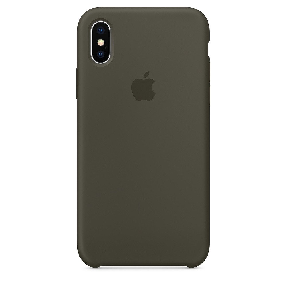 Реплика Apple Silicone Case For iPhone X Dark Olive