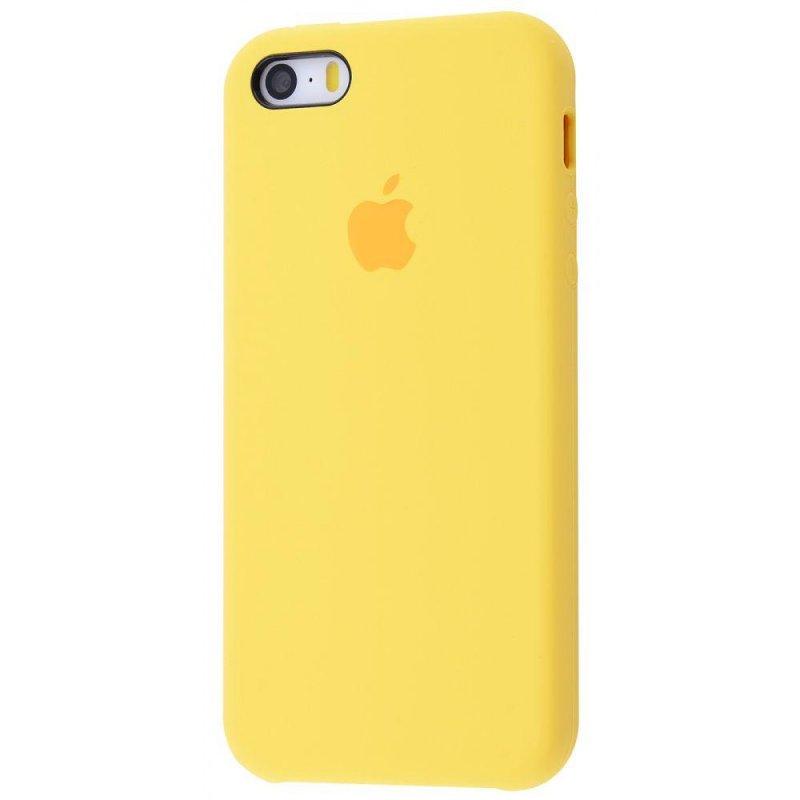 Репліка Apple Silicone Case For iPhone SE Yellow