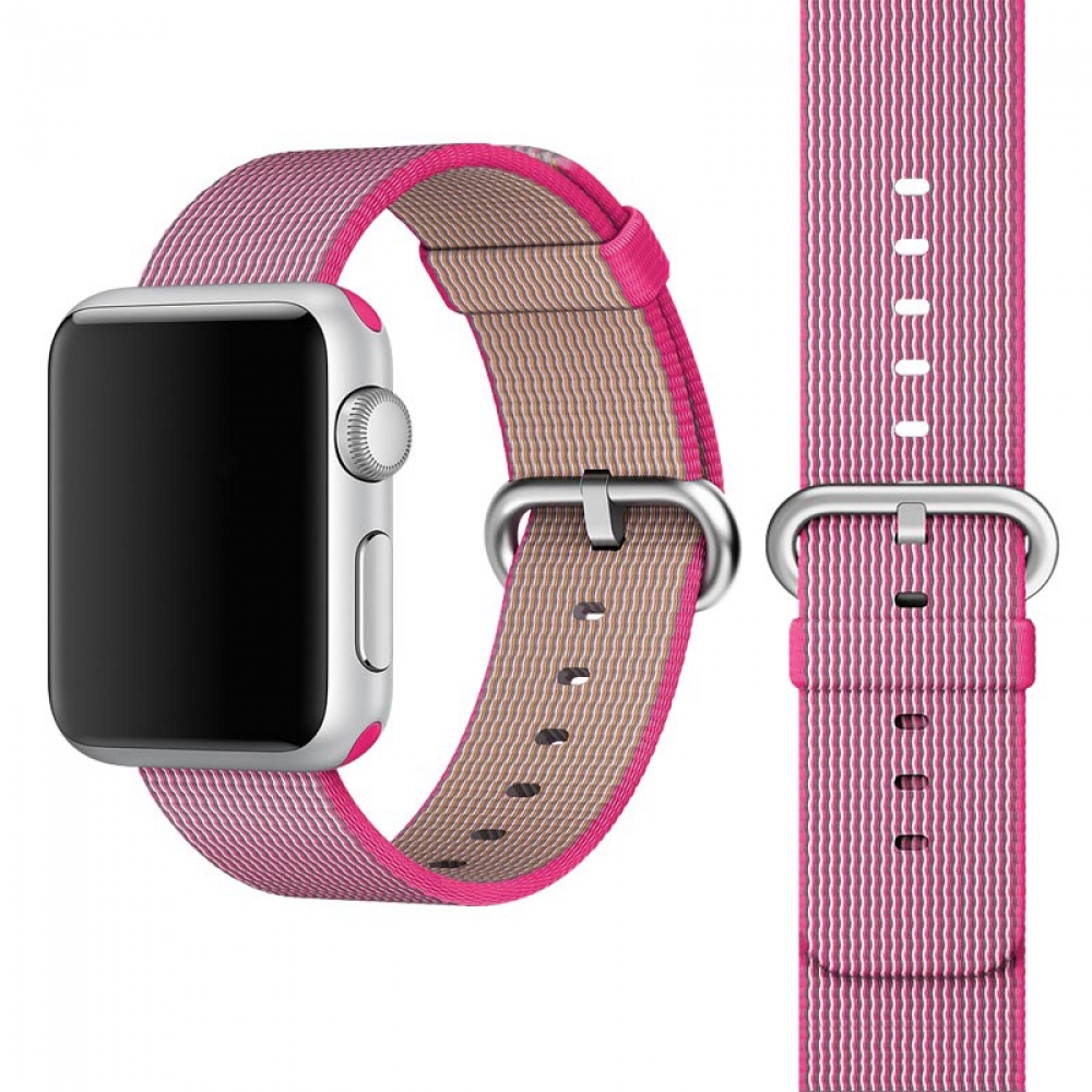 Coteetci W11 Nylon Band Pink for Apple Watch 42/44/45mm (WH5215-PK)