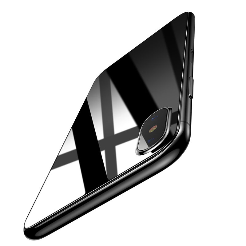 Baseus 0.3mm Silk-screen Back Glass Transparent For iPhone X