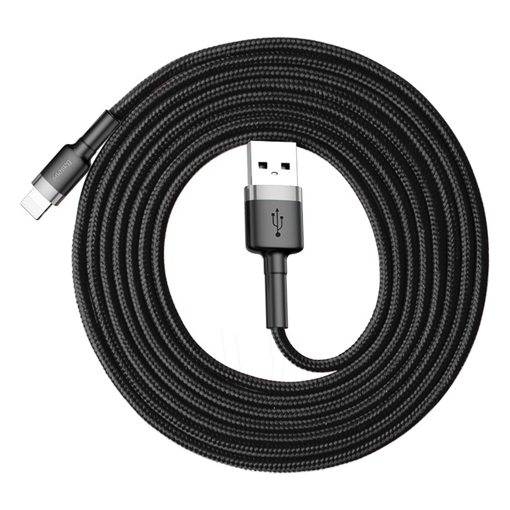 Baseus Cafule Cable USB For Lightning 1.5A 2M Gray+Black (CALKLF-CG1)