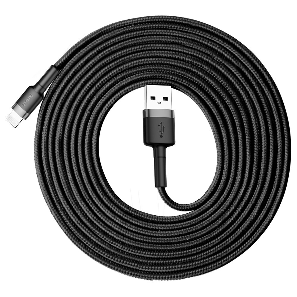 Baseus Cafule Cable USB For Lightning 2A 3m Gray+Black (CALKLF-RG1)