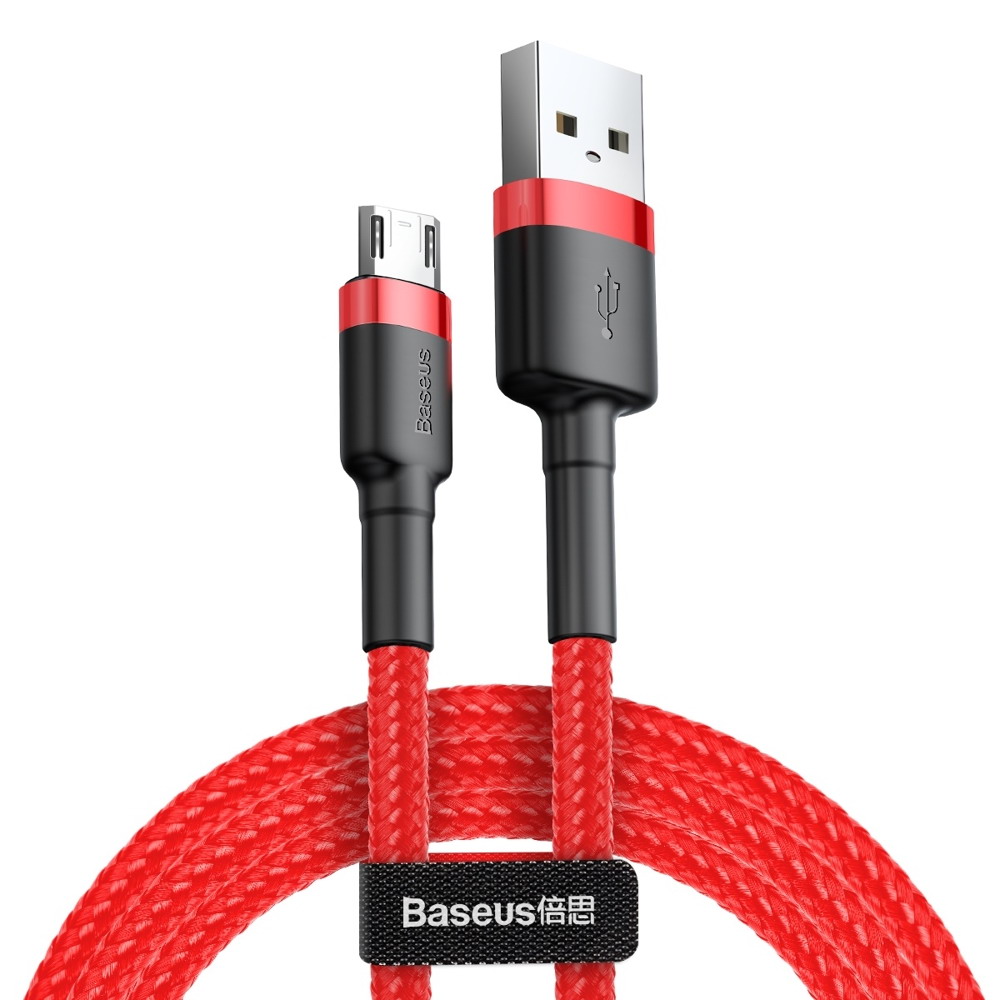 Baseus Cafule Cable USB For Micro 2.4A 1M Red+Red (CAMKLF-B09)