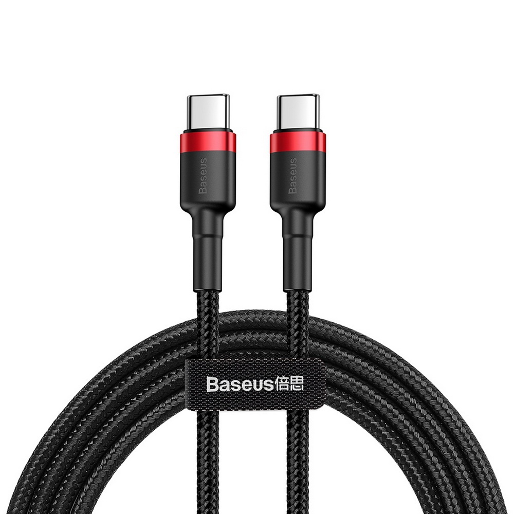 Baseus Cafule Series Type-C PD 2.0 60W Flash Charge Cable (20V 3A) 1M Red Black (CATKLF-G91)