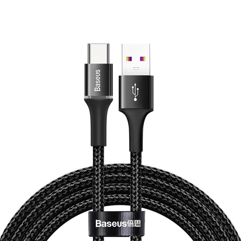 Baseus halo data cable HW flash charge cable USB For Type-C 40W 2m Black (CATGH-H01)