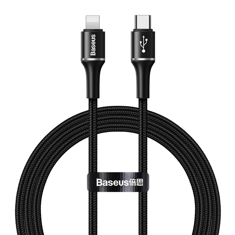 Baseus halo data cable Type-C to iP PD 18W 1m Black (CATLGH-01)