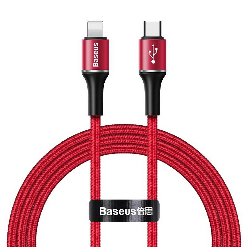 Baseus halo data cable Type-C to iP PD 18W 1m Red (CATLGH-09)