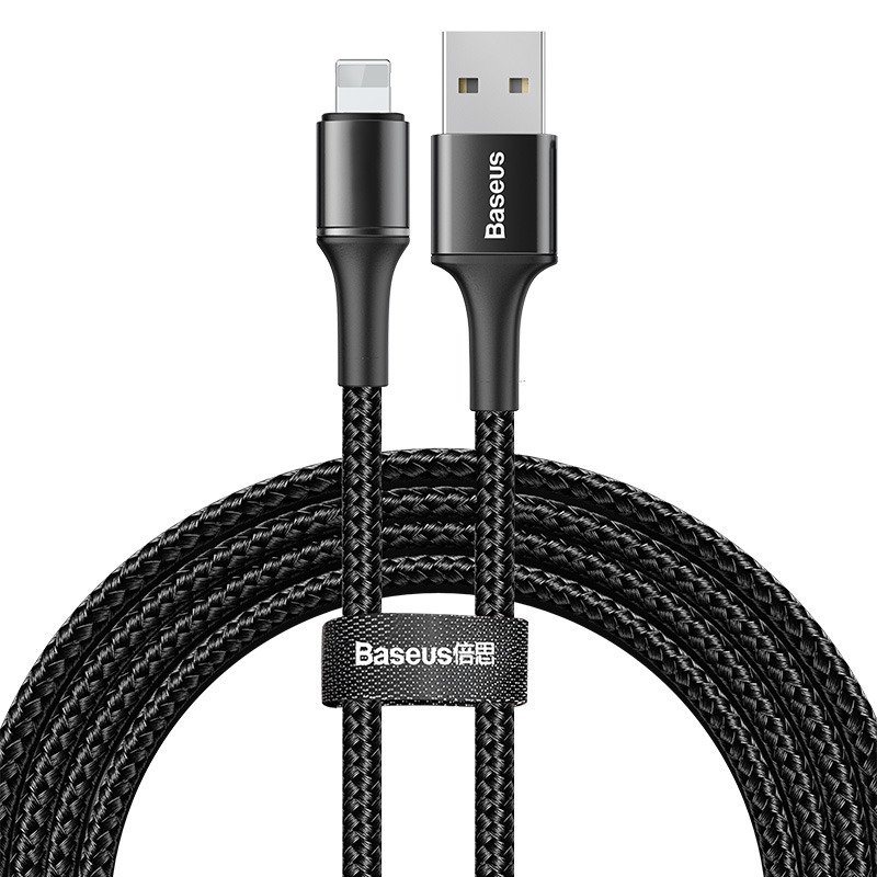 Baseus halo data cable USB For iP 1.5A 2m Black (CALGH-C01)