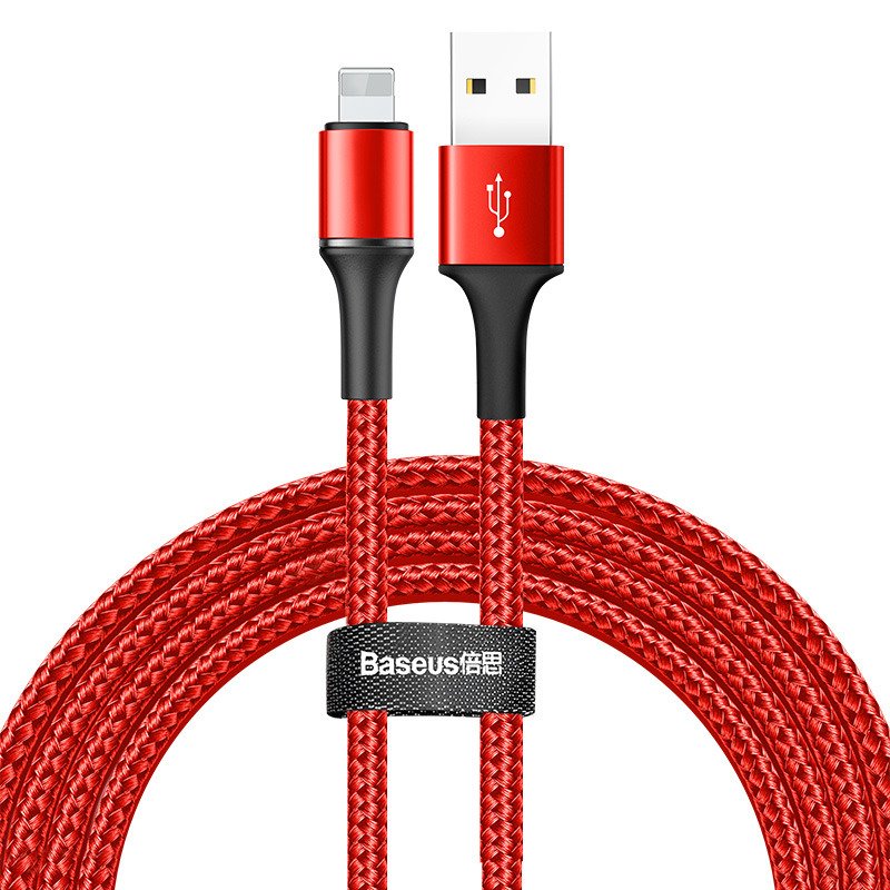 Baseus halo data cable USB For iP 1.5A 2m Red (CALGH-C09)