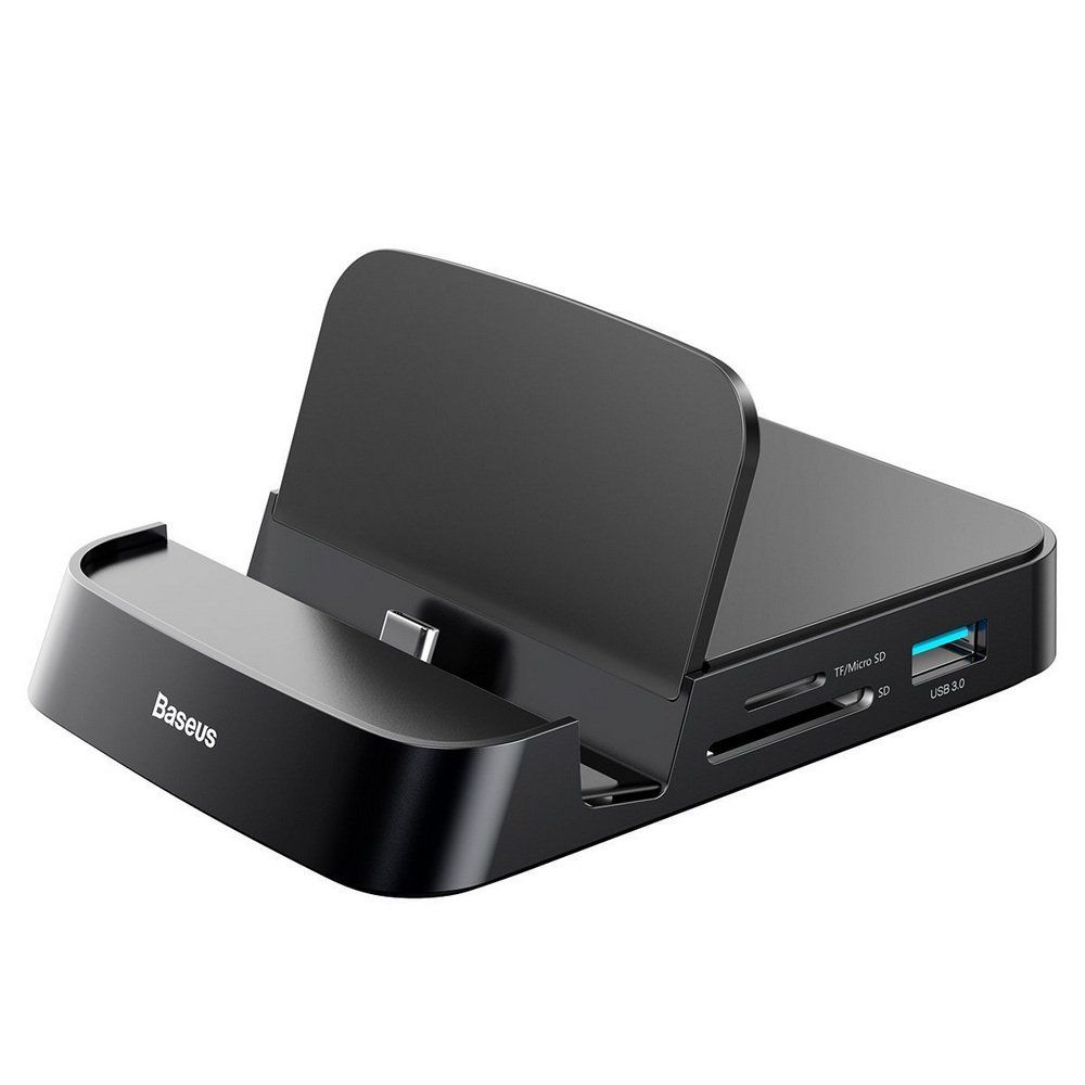 Baseus Mate Docking Type-C Mobile Phone Intelligent HUB Docking Station Black (CAHUB-AT01)
