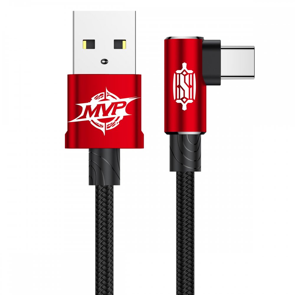 Baseus MVP Elbow Type Cable USB For Type-C 2A 1M Red (CATMVP-A09)