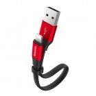 Baseus Nimble Portable Cable For Apple 23CM Black+Red (CALMBJ-B91)