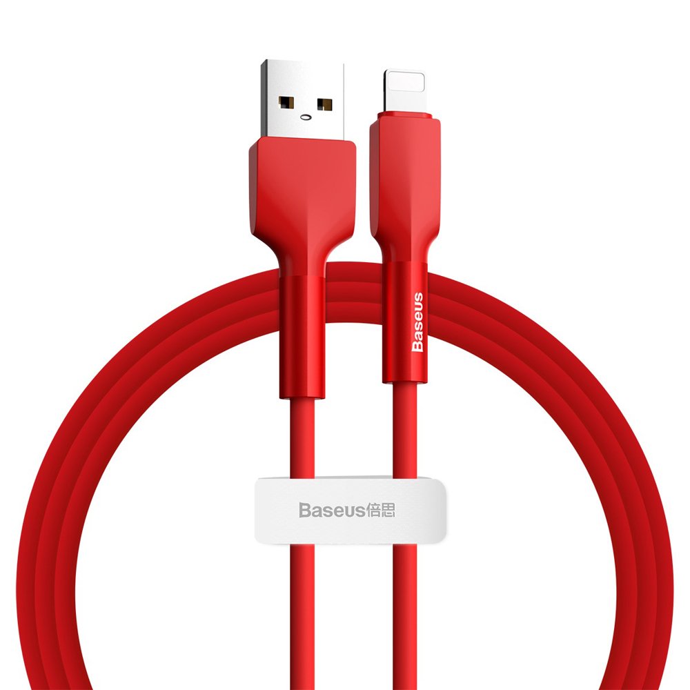 Baseus Silica Gel cable USB For iPhone 1m Red (CALGJ-09)