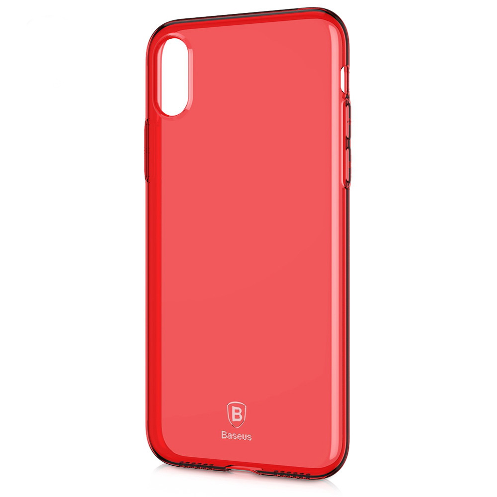Baseus Simple Series Case Transparent Red For iPhone X/XS (ARAPIPH8-B09)