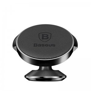 Baseus Small Ears Series Vertical Magnetic Bracket (Genuine Leather Type) Black (SUER-F01)