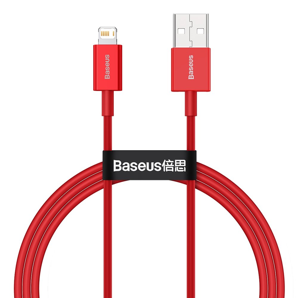Baseus Superior Series Fast Charging Data Cable USB to Lightning 2.4A 1m Red (CALYS-A09)