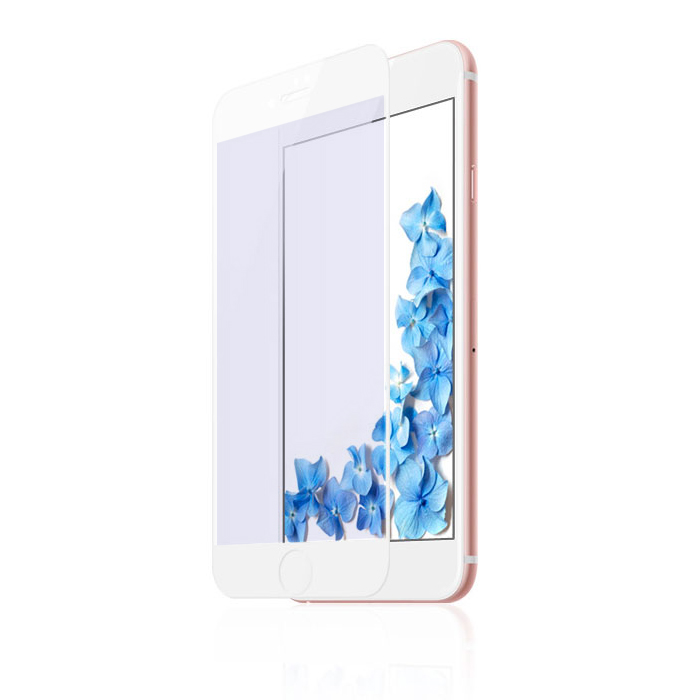Baseus Silk-screen Blue Light Protection Tempered Glass White For iPhone 7