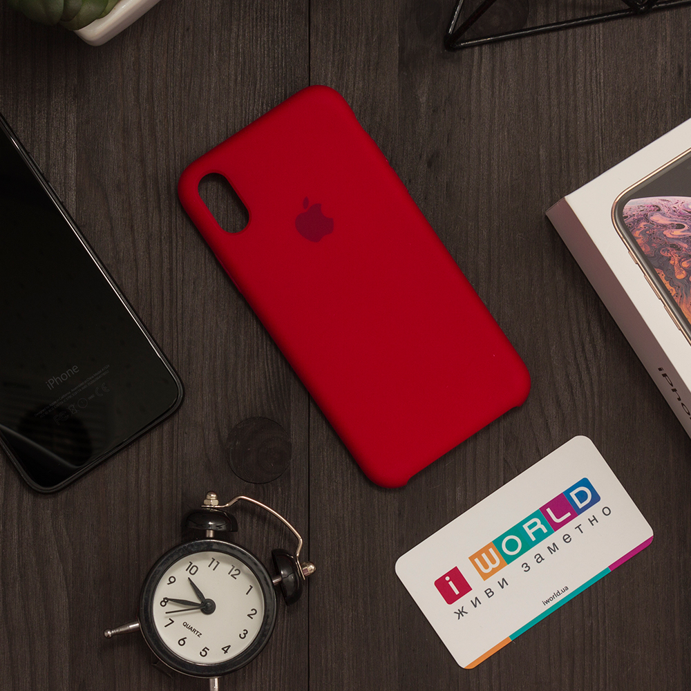 Репліка Apple Silicone Case For iPhone X Red (MMWK2FE/A)
