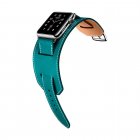 COTEetCI W10 Fashion Leather Band for Apple Watch 42/44/45/49mm Blue (WH5212-BL)