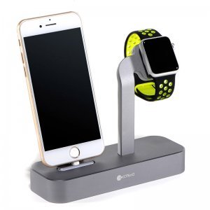 COTEetCI Base5 2-in-1 iPhone & Apple watch Stand Gray (CS2095-GY)