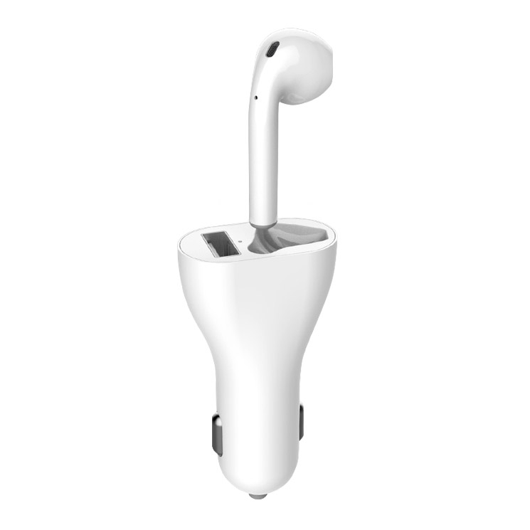 COTEetCI AIR-J Car Charger Bluetooth Headset (CS5185-R-WH)
