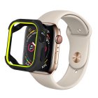 Coteetci PC+TPU Case For Apple Watch 4/5/6/SE 44mm Black + Yellow (CS7052-BY)