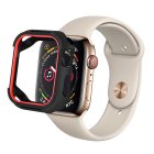 Coteetci PC+TPU Case For Apple Watch 4/5/6/SE 40mm Black + Red (CS7051-BR)
