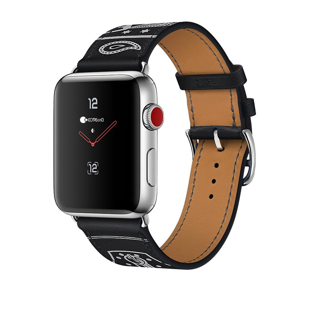 COTEetCI W13 Fashion Leather for Apple Watch 42/44/45mm Black (WH5219-BK)
