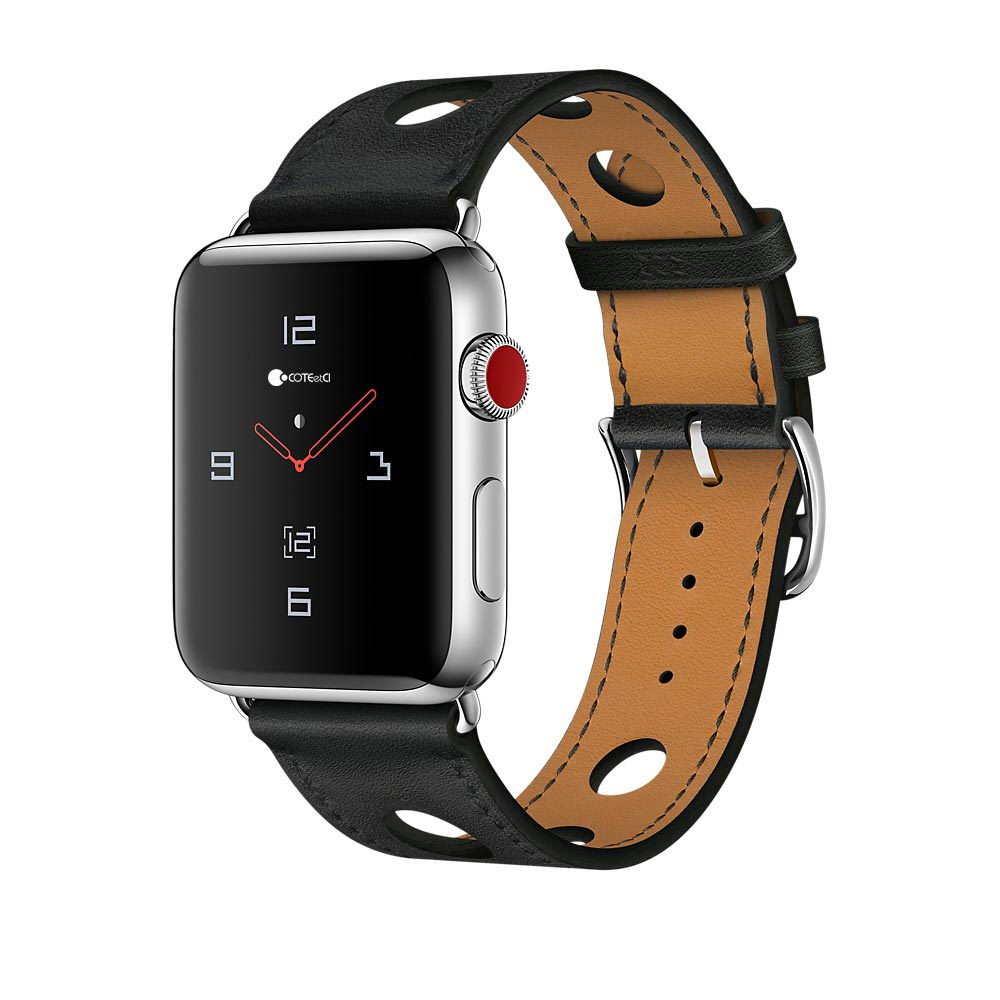 COTEetCI W15 Leather for Apple Watch 42/44/45/49mm Black (WH5221-BK)