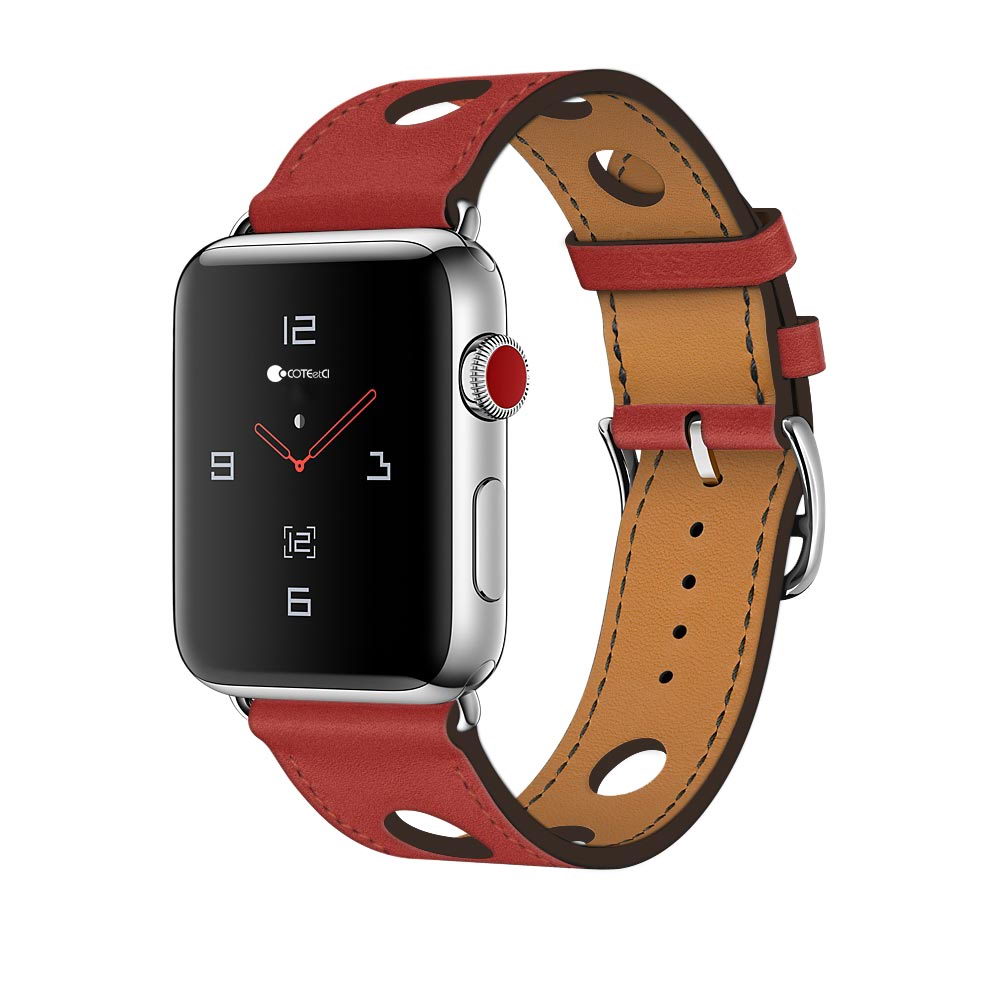 COTEetCI W15 Leather for Apple Watch 42/44/45/49mm Red (WH5221-RD)