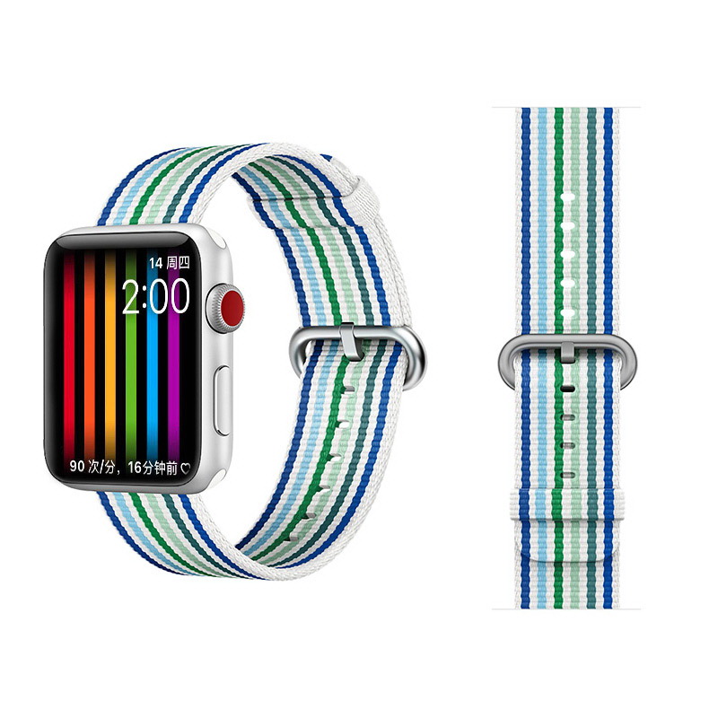 COTEetCI W30 Rainbow Nylon Band For Apple Watch 42/44/45mm Blue (WH5251-WB)