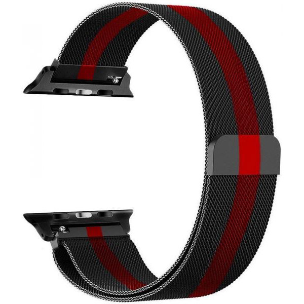 COTEetCI W6 Magnet Band for Apple Watch 38/40/41mm Black With Red (WH5202-BR)