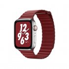 Coteetci W7 Leather Magnet Band For Apple Watch 42/44/45mm Red (WH5206-RD)