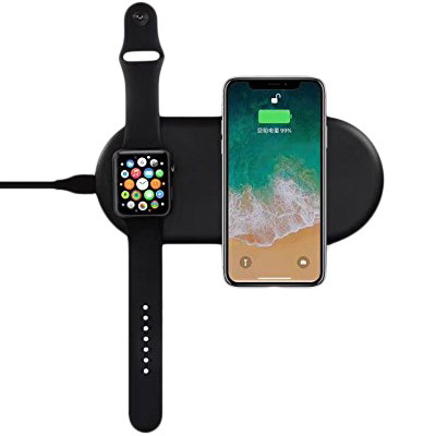 Coteetci WS-7 Phone & Apple Watch Wireless Charger Black (CS5160-BK)