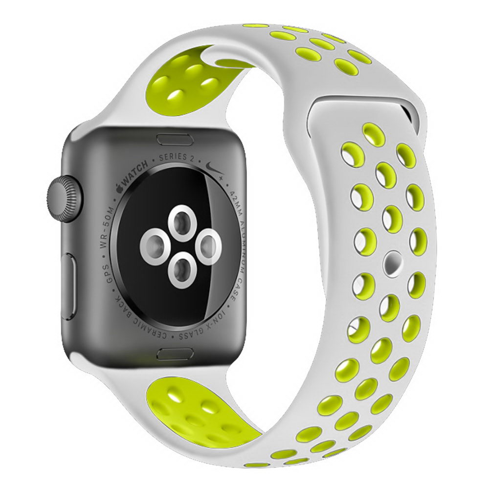 COTEetCI W12 Apple Watch Nike band 38/40/41mm Grey/Yellow (WH5216-TS-YL)