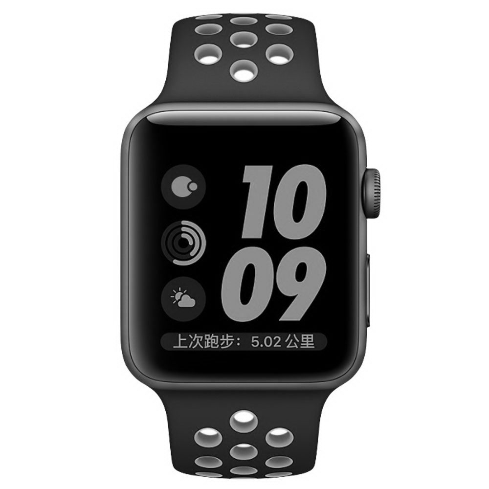 COTEetCI W12 Apple Watch Nike band 42/44/45mm Black/Grey (WH5217-BK-GY)