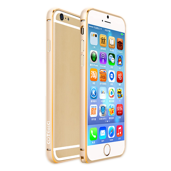 Coteetci Aluminum Bumper Gold for iPhone 6/6S