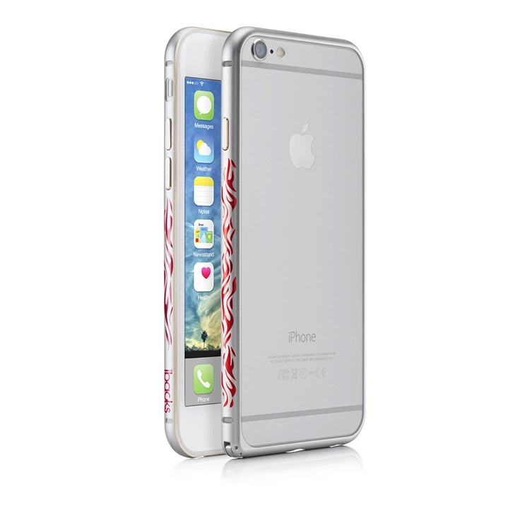 iBacks Aluminum Bumper Flame Series Silver for iPhone 6 Plus 5.5"