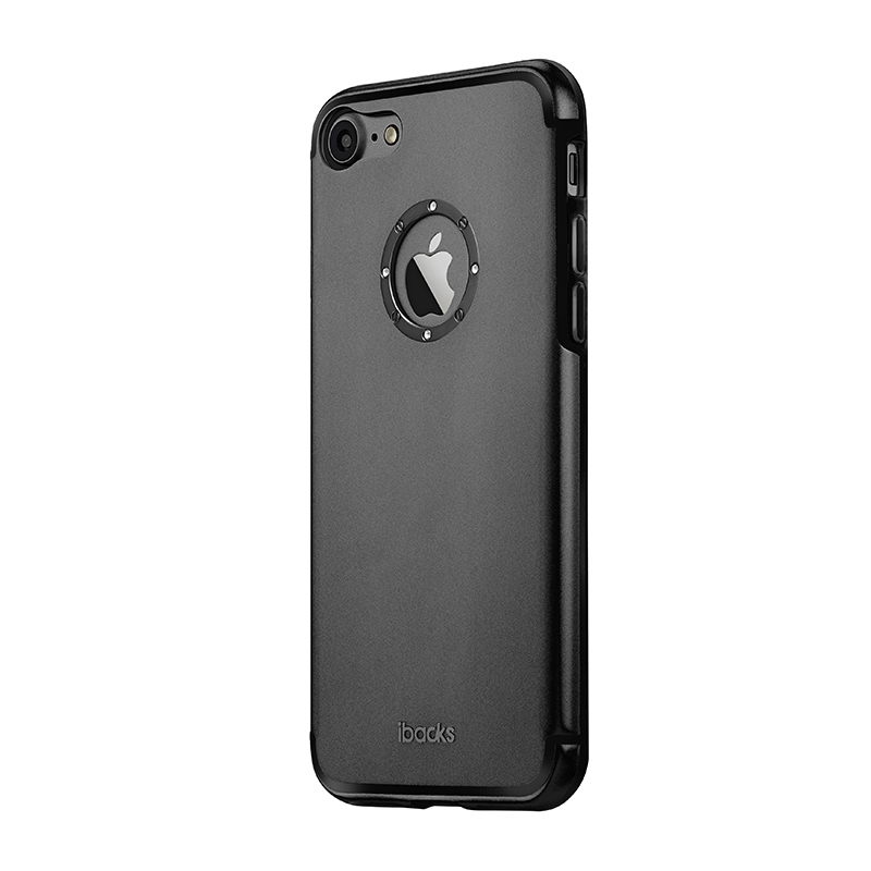 ibacks Aluminum Case with Diamond Ring iPhone 7/8/SE 2020 Black