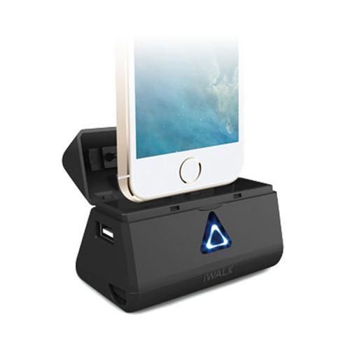 iWalk 5200mAh rechargeable docking battery with USB port for iPhone 6/6Plus/5/5S/5C/iPad mini Black