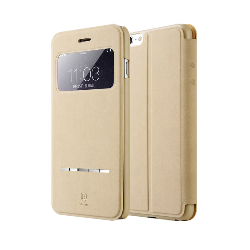 Baseus Terse Leather Case Beige for iPhone 6 Plus 5.5"