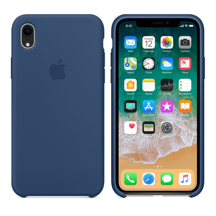 Репліка Apple Silicone Case For iPhone XR Blue Horizon