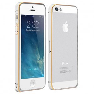 Coteetci Aluminum Bumper clips with etching Silver for iPhone 5/5S (CS1321TS)