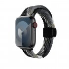 Swictheasy Candy Braided Nylon Watch Loop for Apple Watch 40/41/42mm Black/Gray (SAW341237BY24)