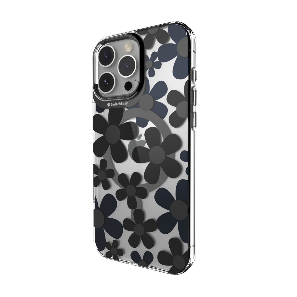 Switcheasy Fleur M 3D Patterned Shockproof Case for iPhone 16 Pro Max Black (SPH67P269BK24)